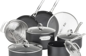 Viking 12-Piece Hard Anodized Kitchen Cookware w/Glass Lids