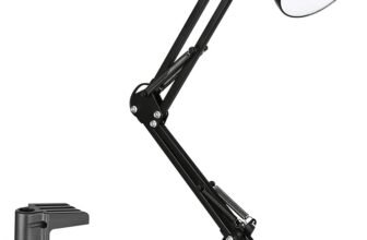 TORCHSTAR Metal Desk Lamp with Clamp