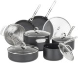 Viking 12-Piece Hard Anodized Kitchen Cookware w/Glass Lids