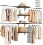 DWVO Closet Organizer System Wall-Mounted Garment Rack