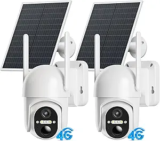 ELYSOO 4G LTE Cellular Solar Powered Security Cameras 2-Pack