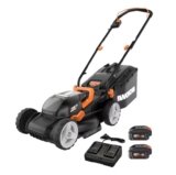 WORX Power Share 40V 14-in Push Battery Walk Mower w/2 Batteries