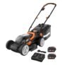WORX Power Share 40V 14-in Push Battery Walk Mower w/2 Batteries