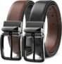 Milorde Mens Reversible Leather Belt Size 32
